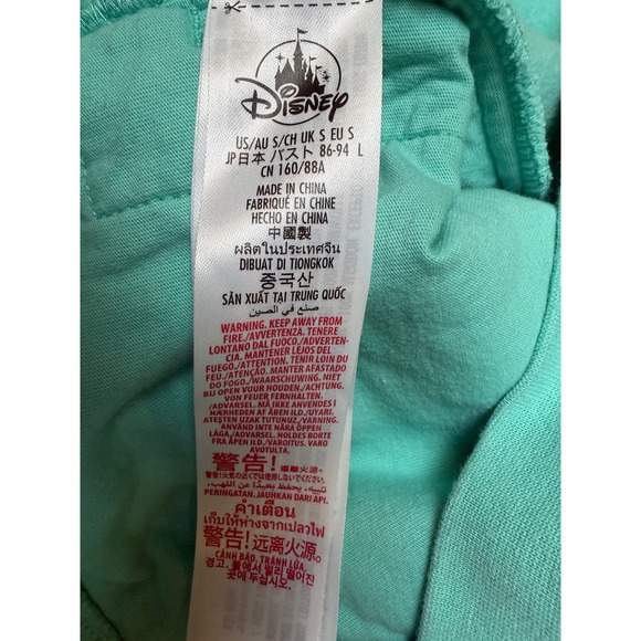 Disney Mickey Mouse Aqua Blue Zip Up Hoodie Adult Small Walt Disney - Picture 6 of 8